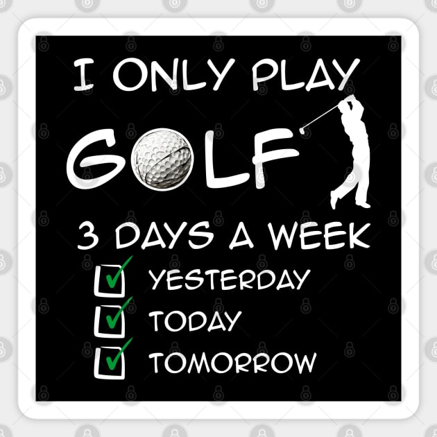 Funny Golf print Magnet by Buff Geeks Art